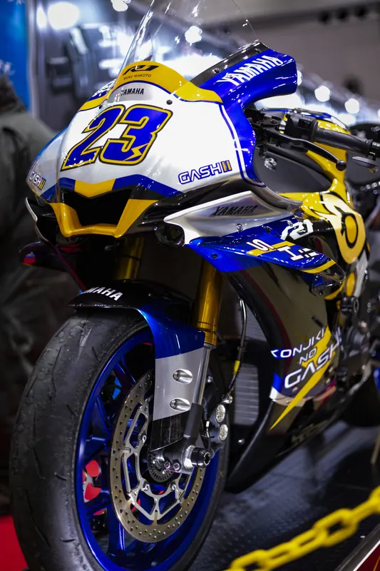 モーターサイクルショーのレーサー